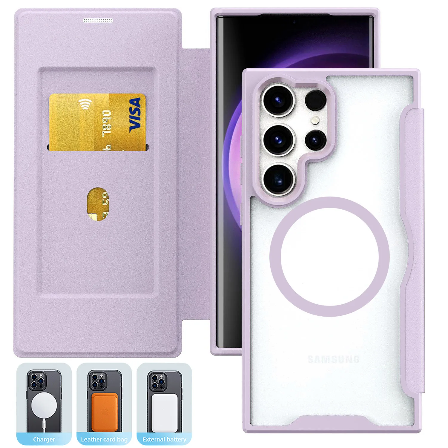 

Чехол-книжка для Samsung Galaxy S24/S23/S22 Ultra Plus/S23