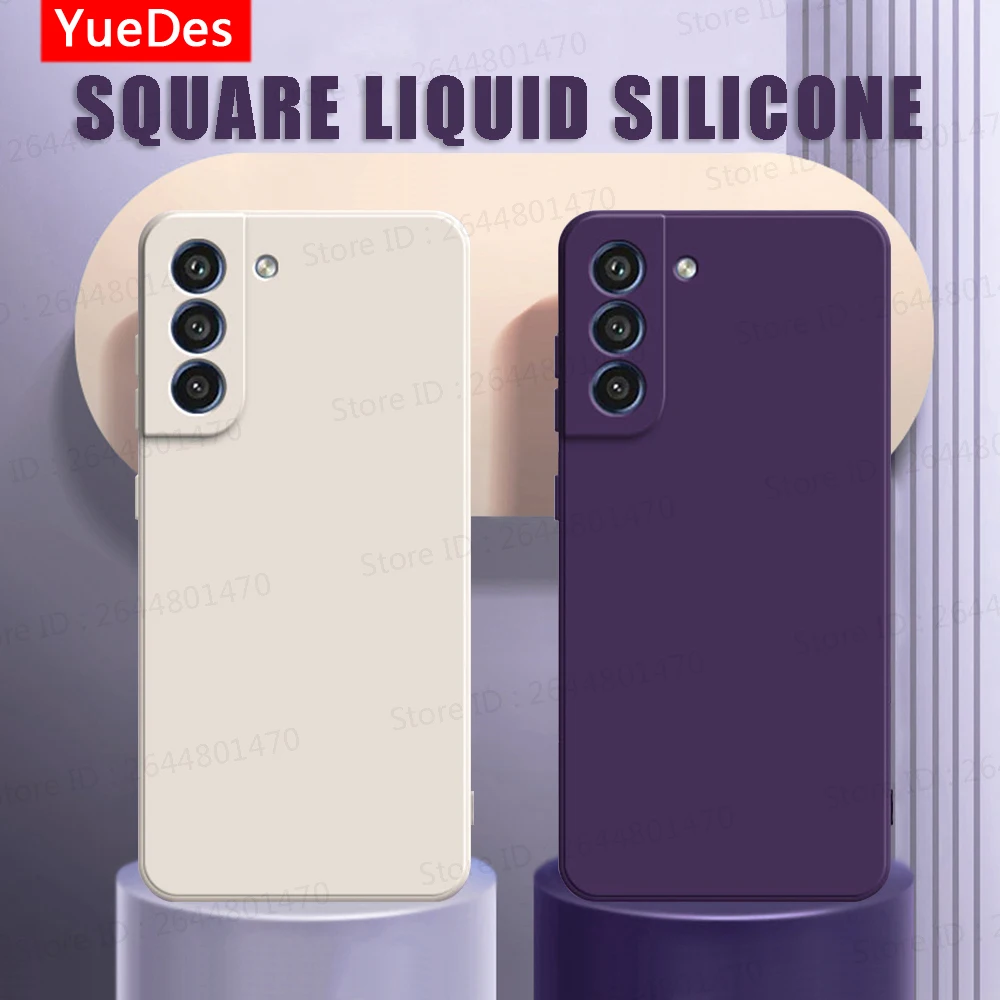 Square Liquid Silicone 360 Protective Phone Case