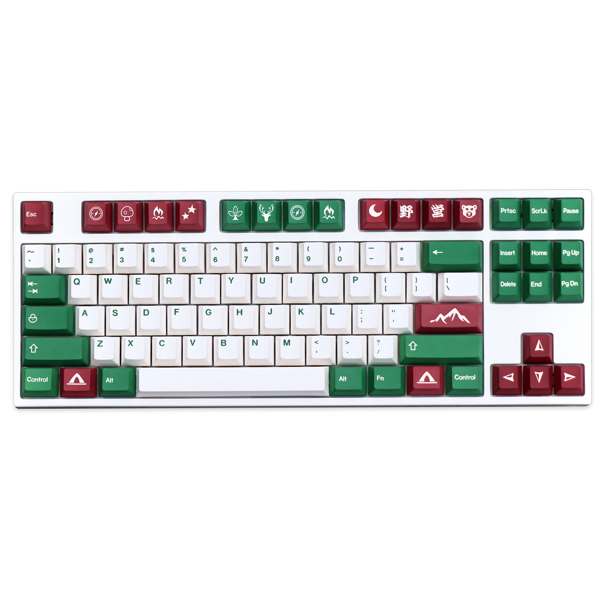 Chaves Conjunto Gmk Acampamento Keycaps Pbt Lados Tintura Subbed Chave Tampões Cherry Perfil Keycap para Keychron Anne Gh60 Gk64 Poker 147