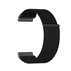 Breathable Lightweight 24mm Nylon Strap with Quick - Release Metal Connector, Unisex Band - 24mm Universal (Black)