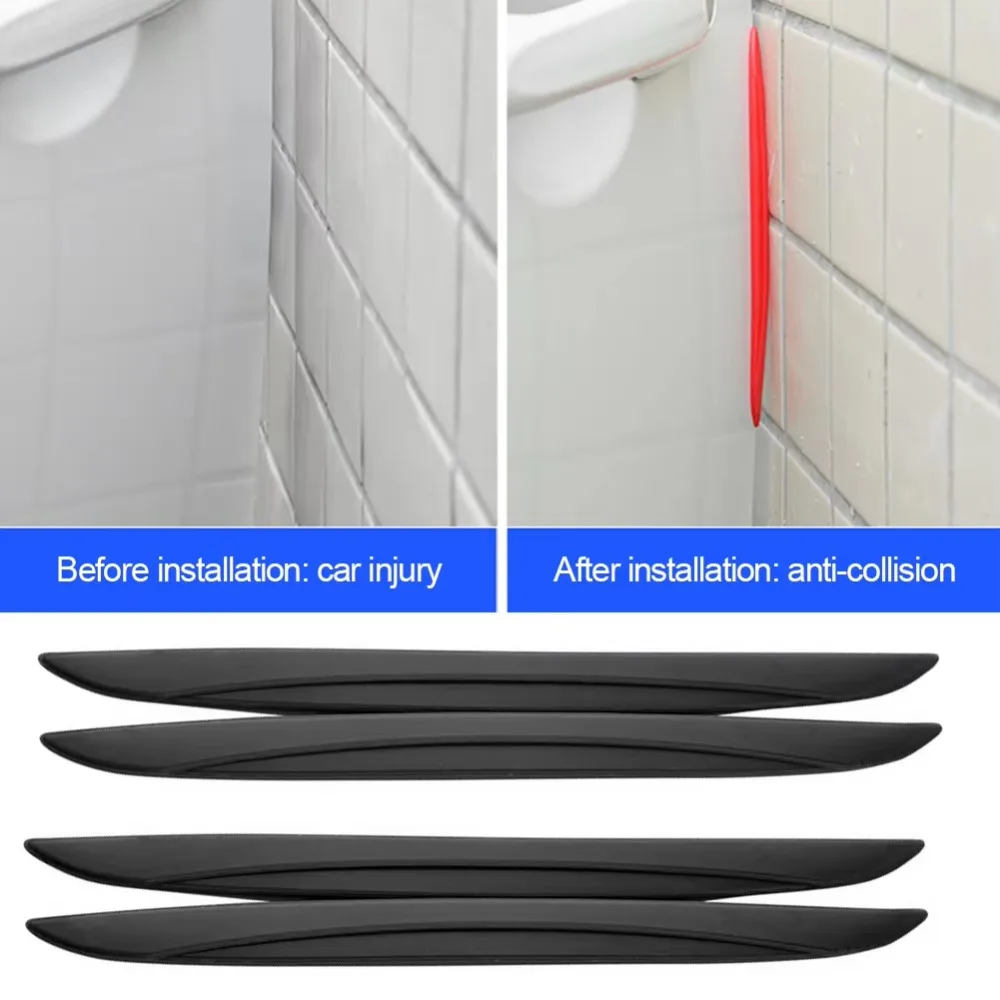 4PCS / Set Universal Scrape Guard Bumper Guards Car Door Edge Protector Rearview Mirror Protection Sticker Protective Strip car door edge guards car door protector car bumper protector