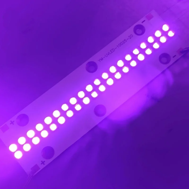 120W UV LED Module 365nm 385nm 395nm UV 405nm For Drying Offset Ink Printing Ultraviolet Curing Light Source