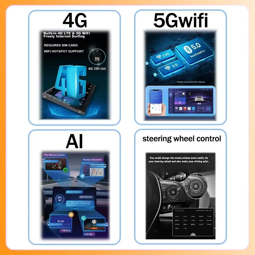 Autoradio Android Pour Peugeot Partner 1 2002-2008 - 9 Pouces, CarPlay/Android Auto, GPS, 2 Go RAM, 32 Go, Caméra