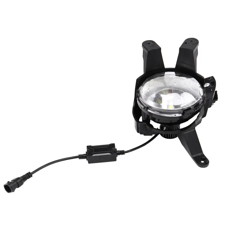 AT-1Pair 자동차 앞 범퍼 LED 안개등 어셈블리 자동차 액세서리 주간 주행등 블랙 ABS 크루즈 2009-2014용
