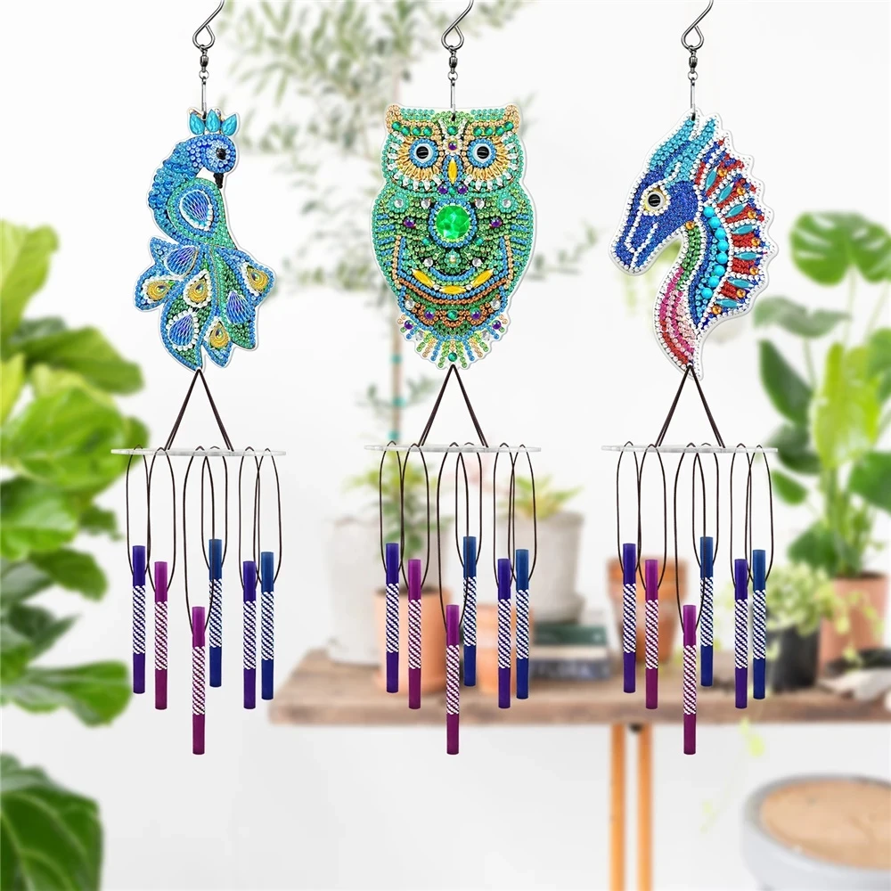 Blue Butterfly Small Fresh Wind Chimes 30*40cm(canvas) special shaped drill diamond  painting