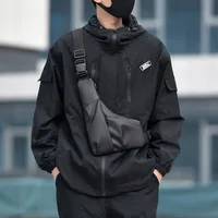 Sac croisé triangulaire antivol avec sangle réglable, sac de poitrine décontracté pour hommes, idéal pour les activités de plein air, les déplacements, les voyages, 1 pièce 6