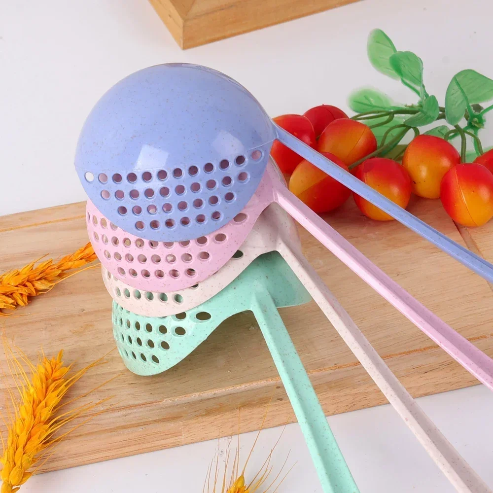 New Tableware 2-in-1 Soup Spoon Stainless Steel Spoons Silicone Spoon for Kitchen Long Handle Dining Table Bar Catering Home