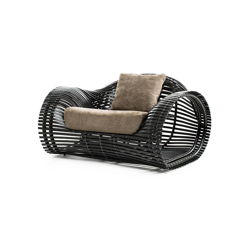 

Rattan sofa creative designer high quality art leisure courtyard home style outdoor open-air hotel garden furniture