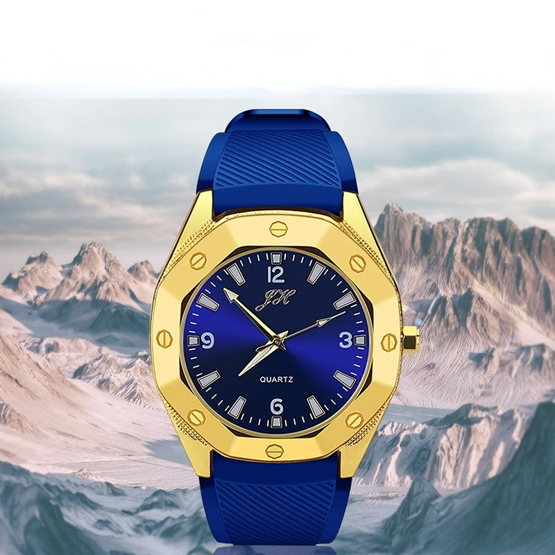 MEGALITH Herenhorloges Blauw Chronograaf Heren Waterdicht Roestvrij Staal Polshorloge Groot