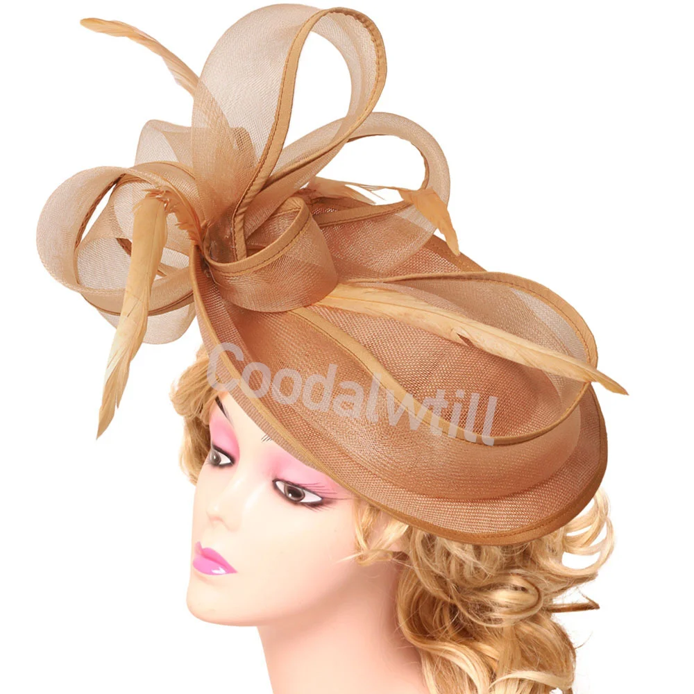 Derby-Hut Mit Blumen - Großer Fascinator Für Damen Mit Haarclip