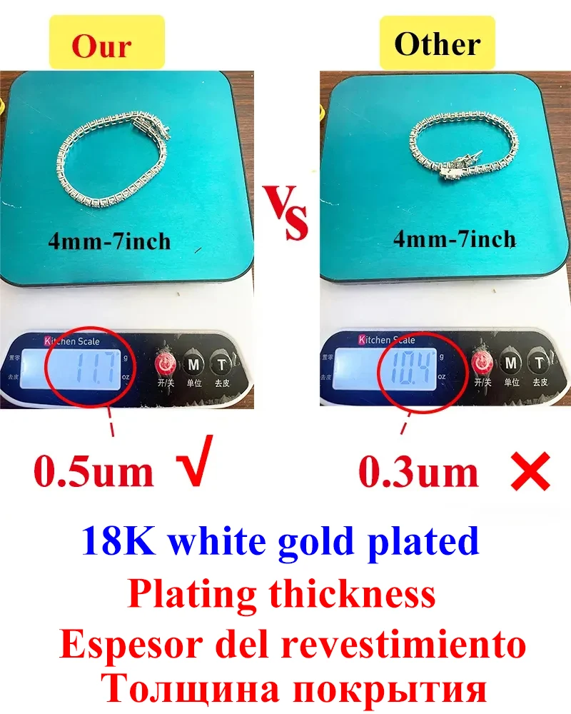 2025 New Unisex Hip Hop Moissanite Tennis Chain for Women Original 925 Sterling Silver Gold Man Moissanite Bracelet Chain Hiphop 6