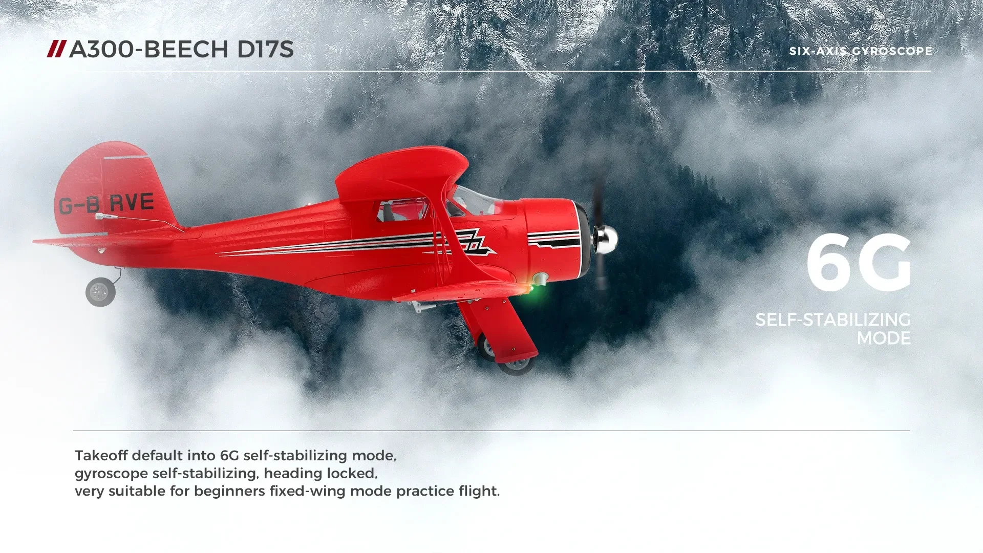 XK A300 550mm Wingspan 2.4GHz 4CH 3D/6G Mode Switchable 6Axis Gyro RC