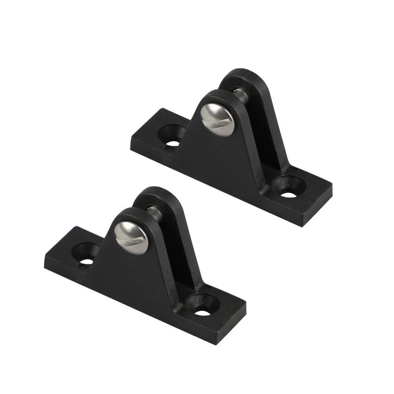 2PCS Black Nylon Plastic Boat Side Mount Deck Hinges Heavy Duty Marine