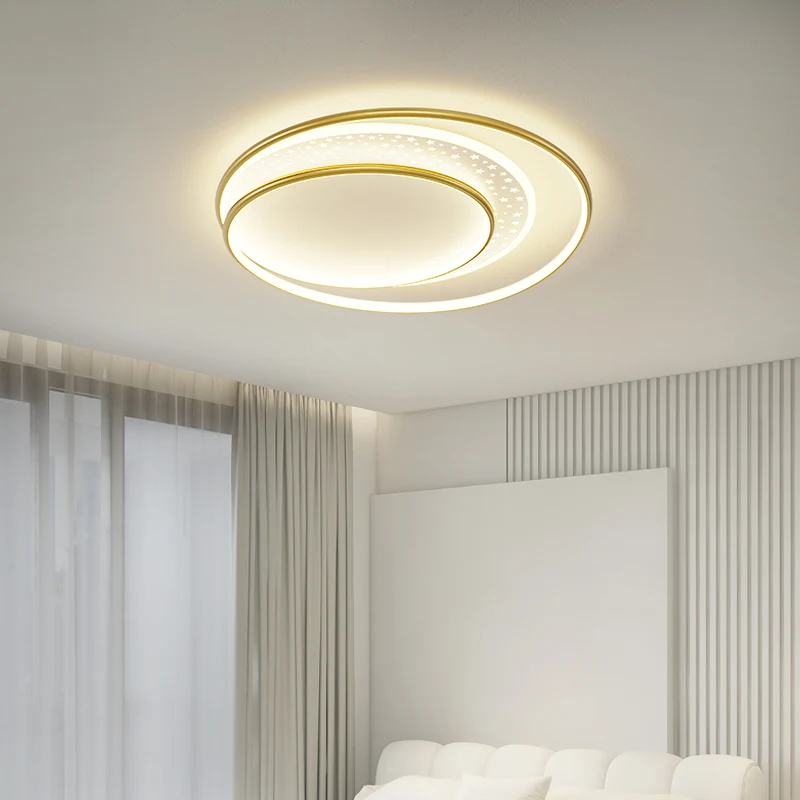 

Gold Gray LED Chandelier for Living Room Bedroom Kitchen Corridor Home Decor Lights Creativity Combination tound star lamps
