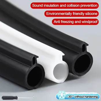 5M O-Shaped Plastic Steel Door Window Sealing Strip Rubber Kerf Weather Stripping Card Slot Seals Hollow Bulb Barb Tubular