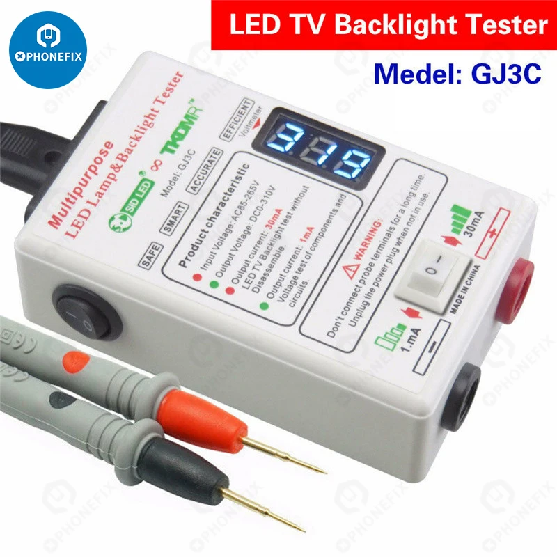 

New GJ3C 0-330V Smart-Fit Voltage TV LED Backlight Tester Current Voltage Adjustable Laptop Lamp Beads Test Detect Repair Tool