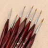 7Pcs Paint Brush Set Professional Sable Hair Art Nail Painting Drawing Pen 5