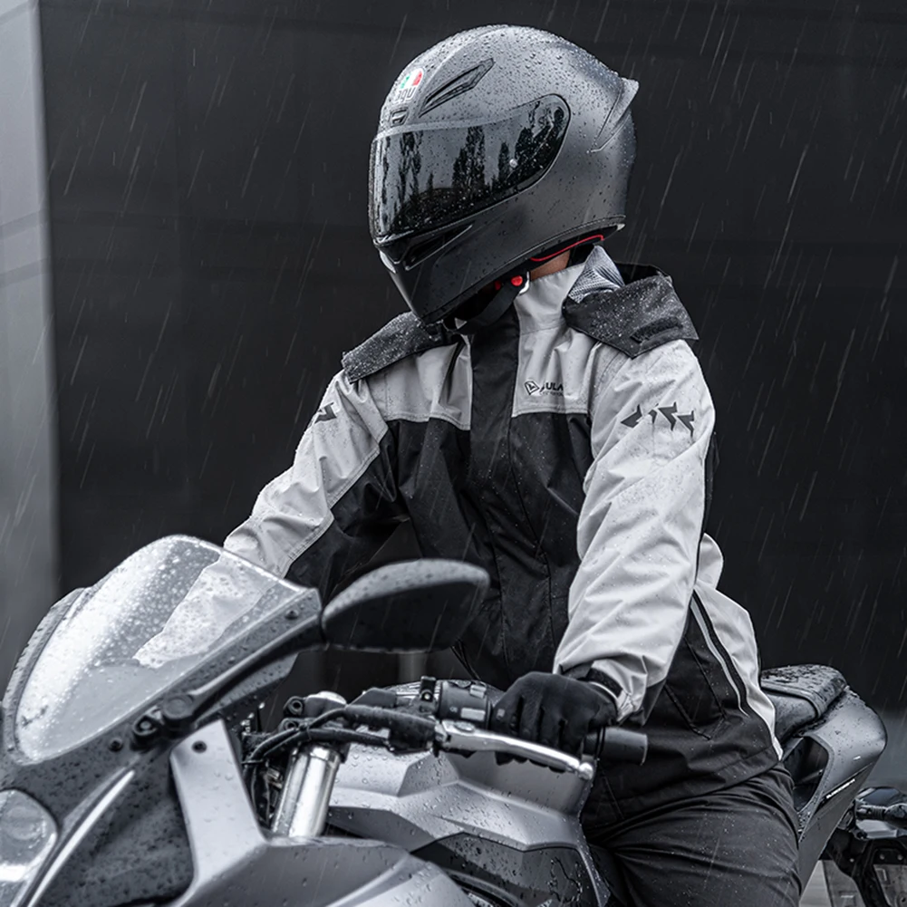 SULAITE Motorcycle Rain Suit Waterproof Raincoat+Rain Pants Poncho