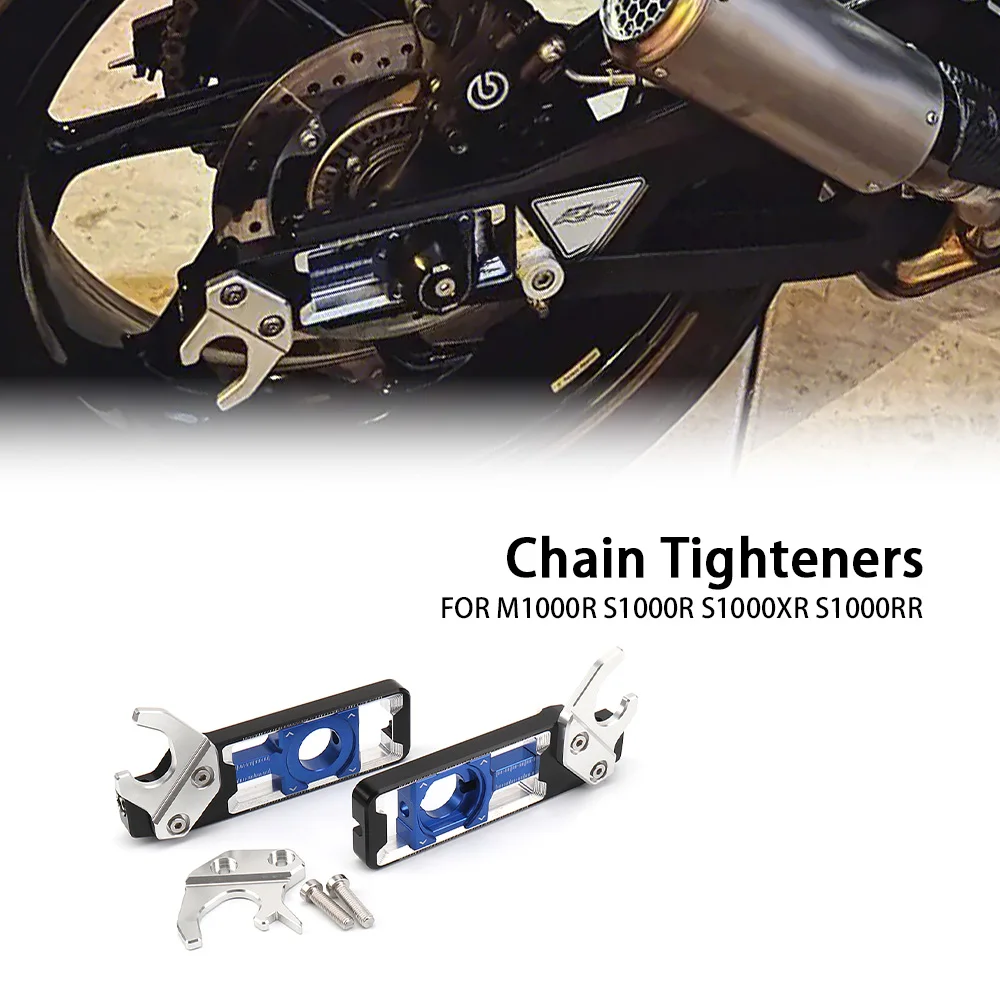 

CNC Rear Wheel Blocks Chain Adjusters Tensioners Accessories For BMW S1000R S1000RR S1000XR S1000 R/RR/XR M1000R M 1000 R