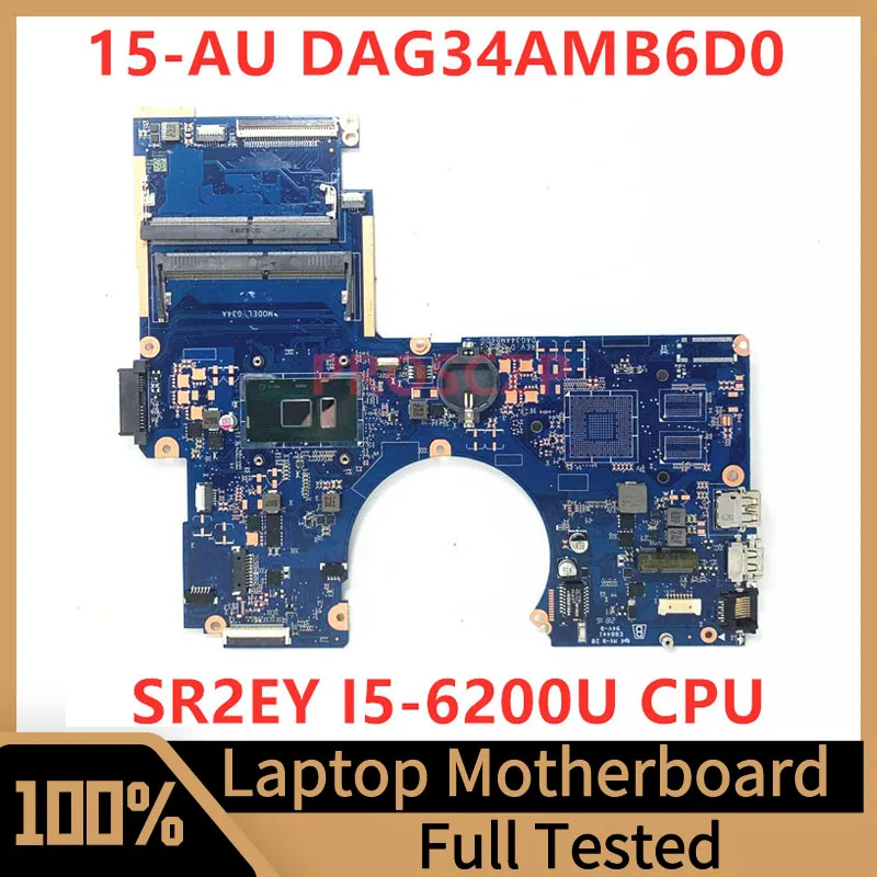 Muslimamainbord Per Scheda Madre Per Laptop Hp Pavilion 15-Au 15T-Au Con Cpu Sr2Ey I5-6200U 100% Completamente Testata Funzionante Bene