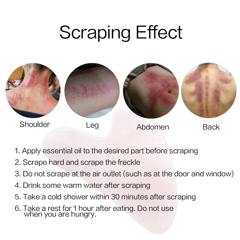 Gua Sha Scraping Massage Scraper Heart Shape SPA Massage Board Facial Scraping Face Massager Guasha Scrapping For Neck Back_voghion.com