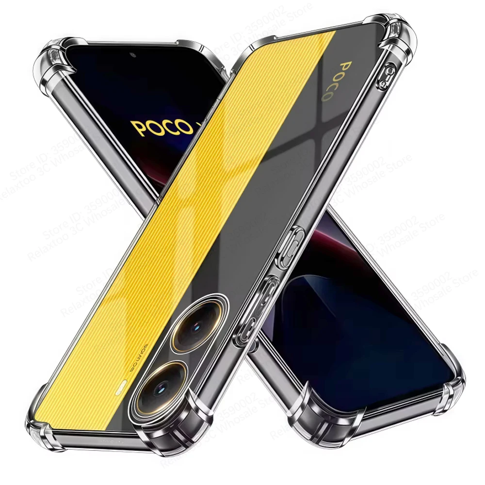Enhanced Shockproof Clear Phone Case - Soft Silicone Transparent Back Cover