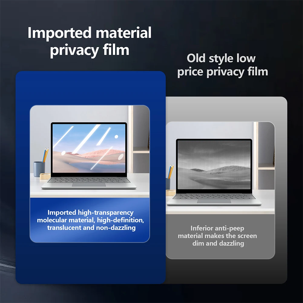 16:9 Widescreen Filter Hanging Type Computer Screen Privacy Filter Anti Blue Light Anti-Glare Protector for 24/27 Inches Monitor