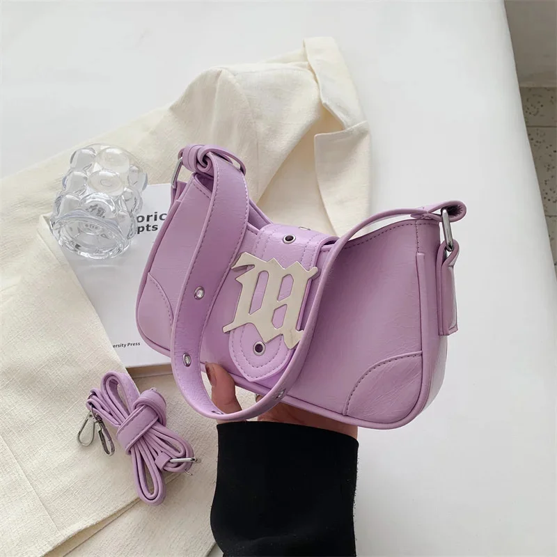 

Silvery Casual Bags For Women Luxury Designer Brand Handbags And Purses New In PU Nubuck Sheet Metal Decoration Crossbody Bag
