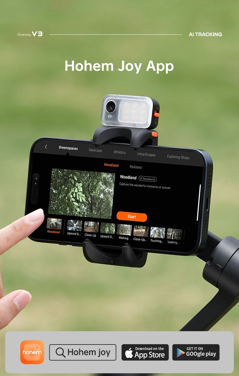 iSteady V3 Gimbal Stabilizer for Smartphone,3-Axis Phone Gimbal for Video Record