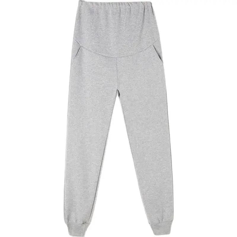 2025 Autumn New Slim Hem Plus Size Maternity Belly Pants Long Loose Pregnancy Sweatpants Pregnant Woman Casual Sports Trousers 6