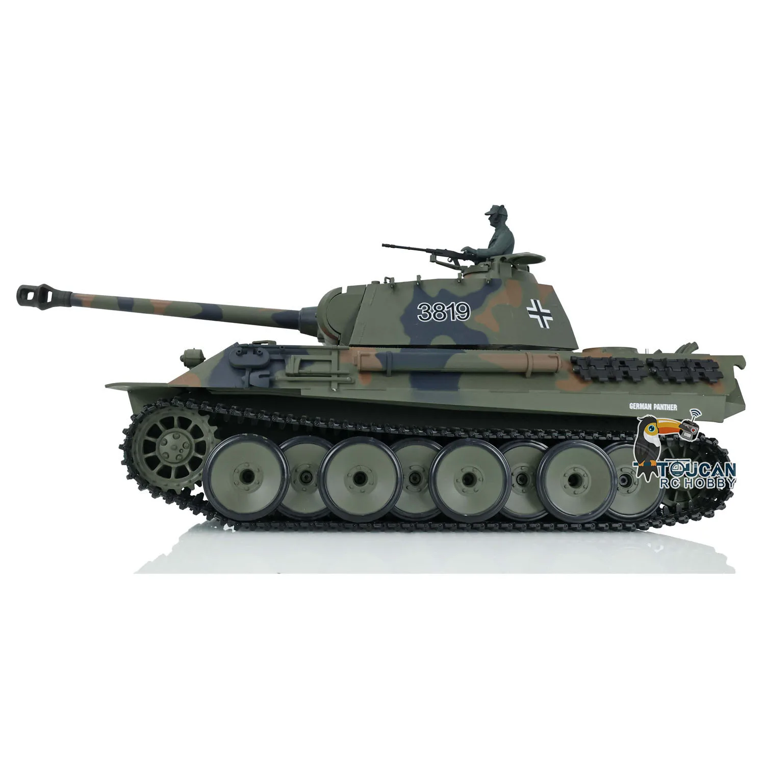 Heng Long 1/16 7.0 Plastic Ver German Panther V RTR Army RC Tank 3819 Ready to Run Model Smoking BB Shooting for Boy Toy TH17285 3