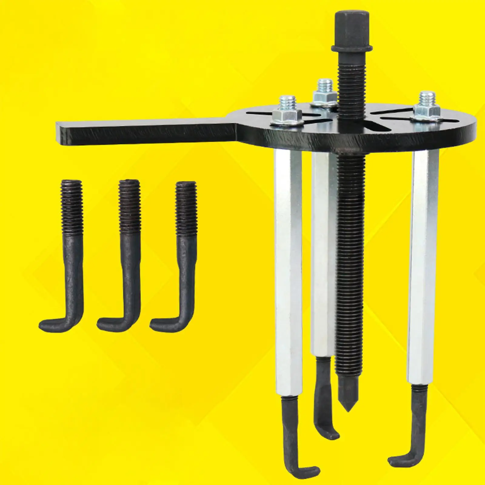 Bearing Disassembly Puller Tool with Storage Box 3 Jaw Puller Remover Set for Mechanical Equipment Repair Motorbikes Cars