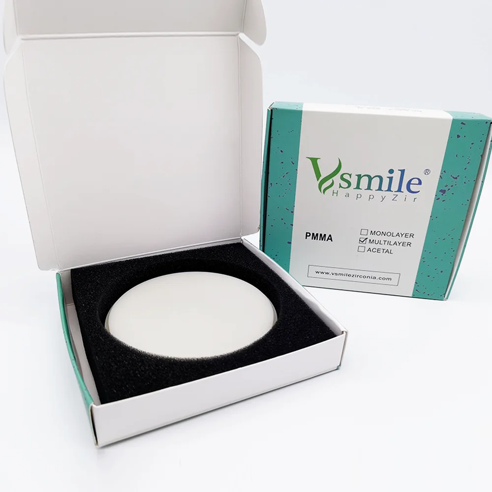 2Pcs Acetal Flessibile Pmma Vuoto Temperoray Materiale 98Mm Resina Acetale Per Laboratorio Odontotecnico Utilizzando