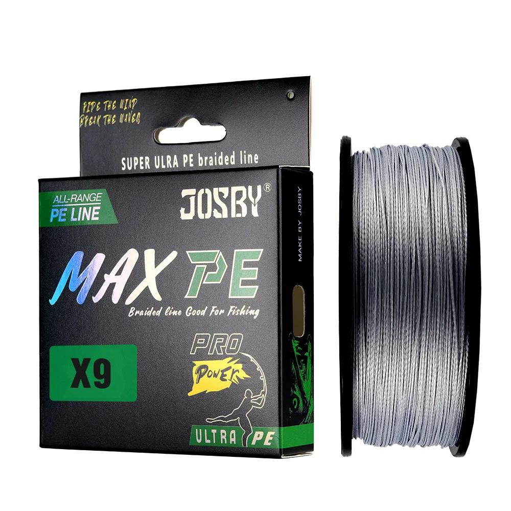 JOSBY 9 Strands Braid PE Fishing Line 300M 500M 100M Abrasion