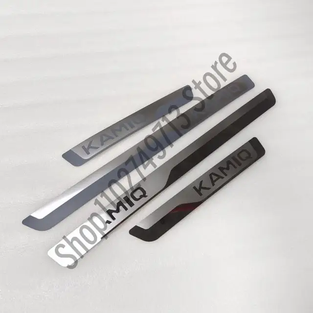 Door Sill Strip For Skoda Kamiq 2019 2022 tainless Steel Scuff Plate