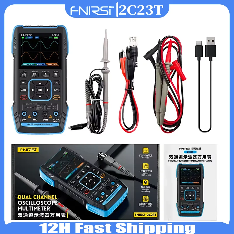 Digital Oscilloscope Digital Multimeter Signal Generator FNIRSI 2C23T 2C53T Oscilloscope Multimeter Signal Generator
