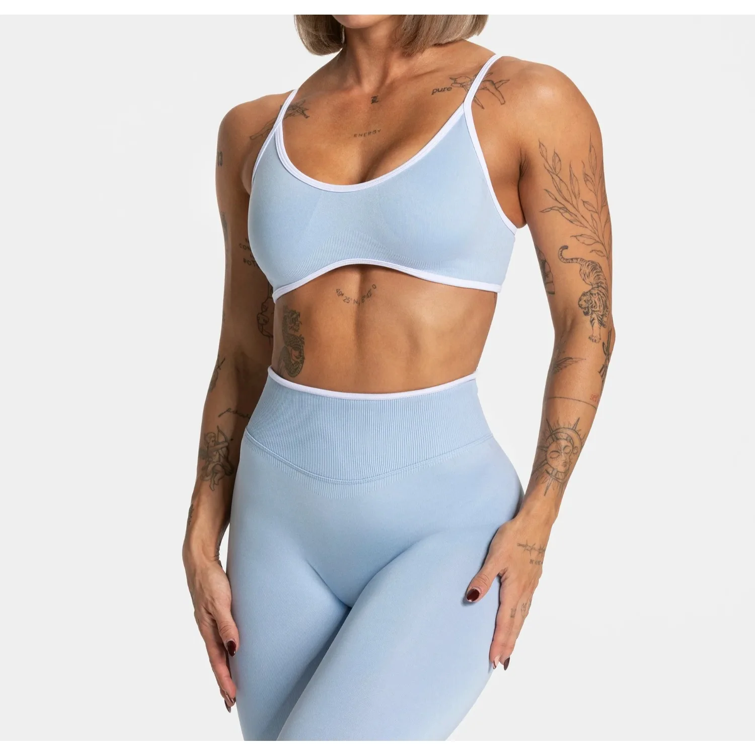 Summer Women’s Solid Color Sports Suspender Bra Sexy Backless Knit with Chest Cushion Suspender Yoga Fitness Top Best Sellers In Women's Clothing