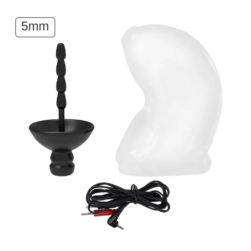 Electro Stimulator Male Chastity Cage Silicone Urethra Sounding Sex Toys for Men Mastubators Penis Plug Dilatoren Adult Products penis sex toys