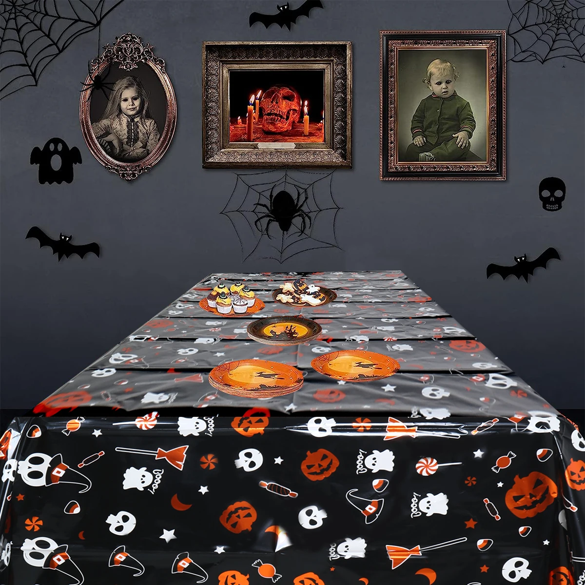 Nappe Halloween Chauve-souris – 100 Cm, Noir, Décoration Table
