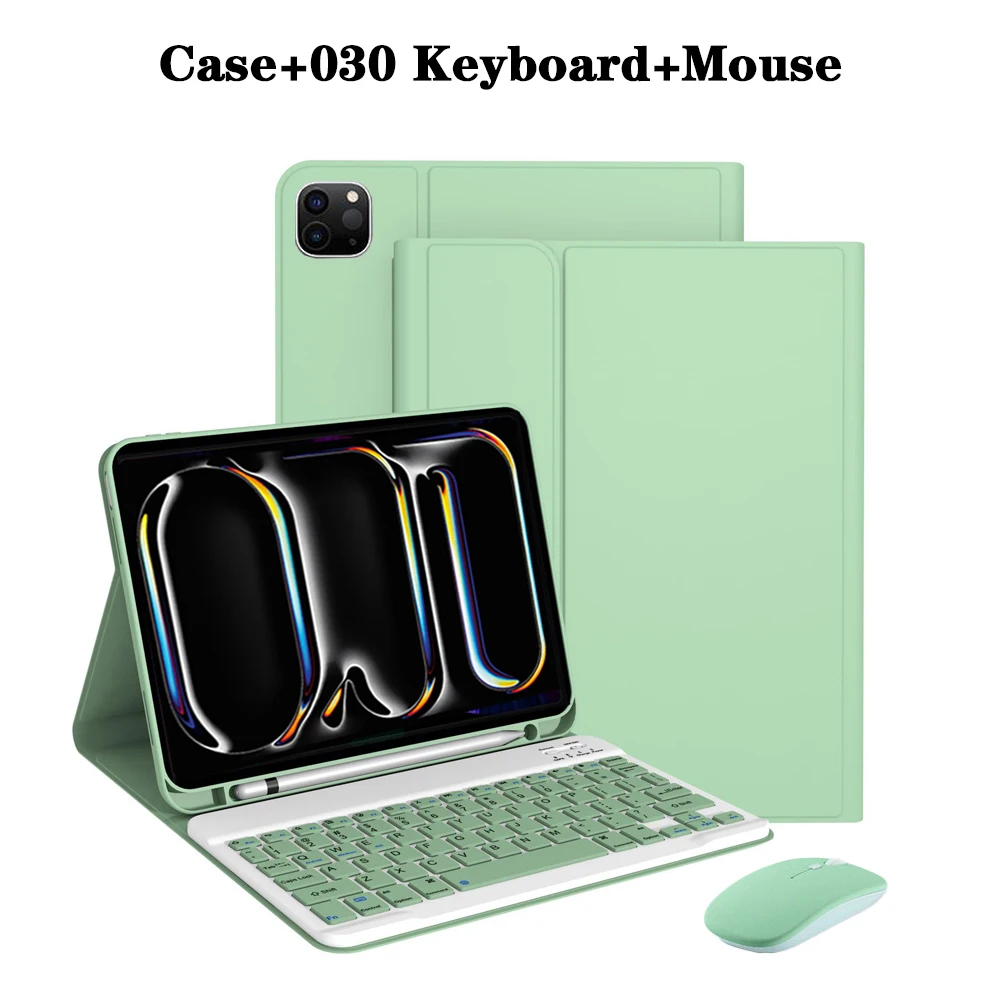 Enhanced Keyboard Case with Detachable Magnetic Cover and Integrated Pencil Holder