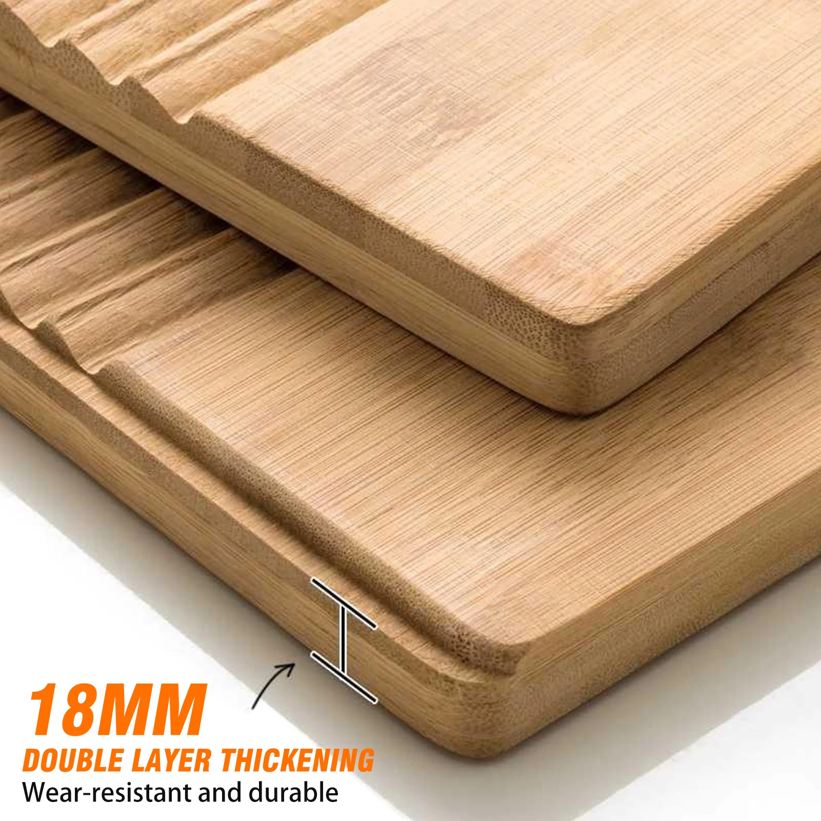 Washing Clothes Washboard Bamboo Wood Manual Laundry Board Anti-slip for Home School