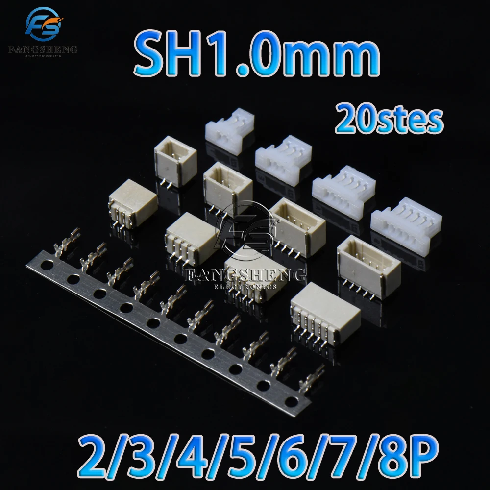 10 set SH1.0 JST1.25 ZH1.5 PH2.0 XH2.54 connettore femmina + maschio 2/3/4/5/6/7/8/9/10/12P spina con cavo 10/20/30 cm  13