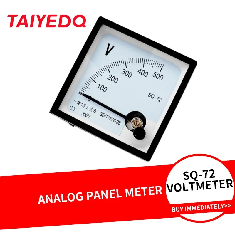 6L2-V 250V 300V 450V 500V 750V AC analoog meetapparaat Panel Gauge AC meetinstrument spanning en stroom 80x80mm voltmeter wijzer 1 stuk (AC100V