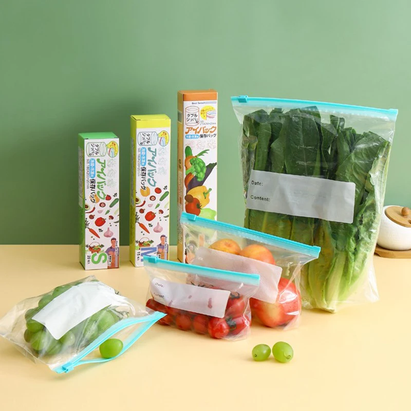 Fresh Keeping Bags Food Storage Bags Plastic Food Storage Bags Wrap Plastic Packaging Bags Food Storage Bag Reusable Freezer Sandwich Sealing Bag Kitchen Refrigerator Food Preservation