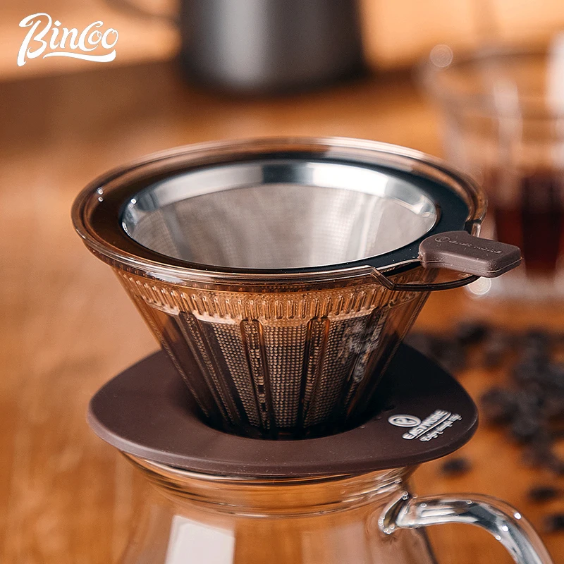 BincooReusable04StainlessSteelCoffeeFilterEasyCleanPaperless