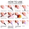 Nail extension glue set, special manicure set for beginners, pink glitter powder, manicure light therapy nail polish glue set 6