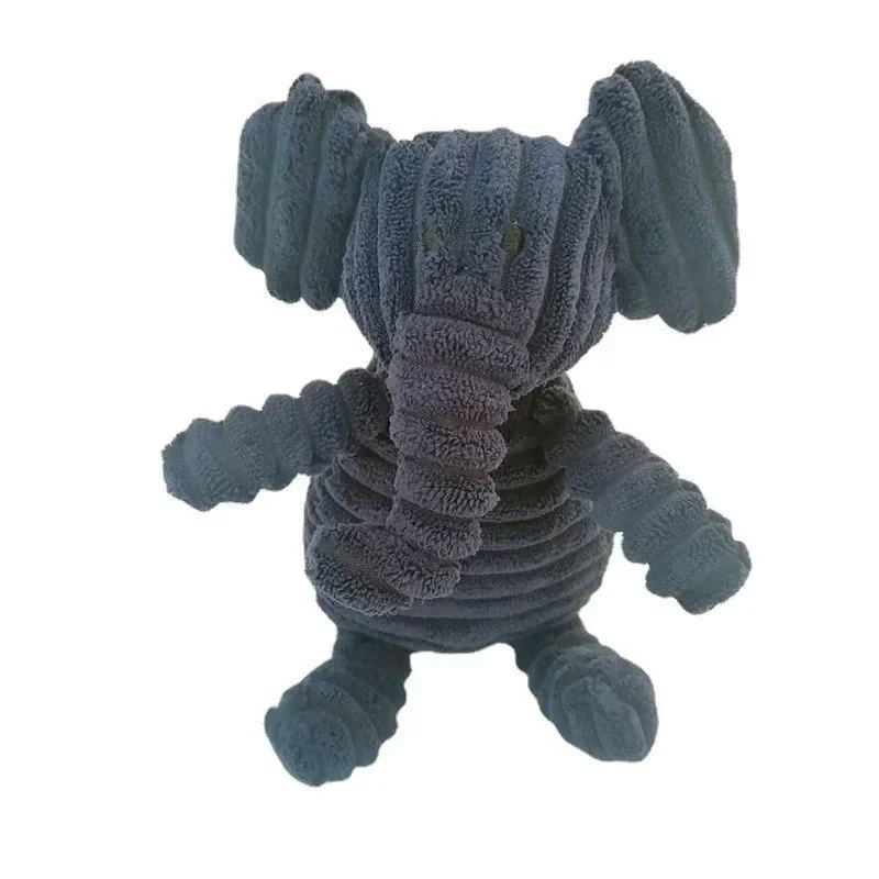 Plush Bite-Resistant Squeaky Corduroy Dog Toy