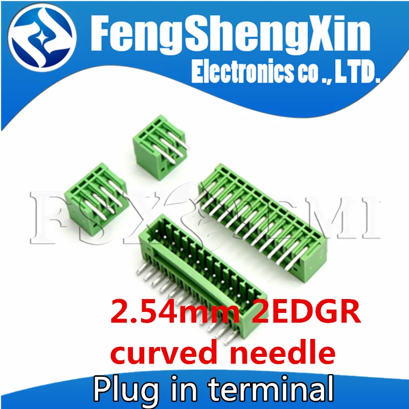 

5pcs KF2EDGR 2.54mm connector 2EDGR Plug in terminal Curved needle connection 2P 3P 4P 5P 6P 7P 8P 9P 10P 12P 14P 16P Terminal