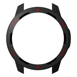 Durable Protective Shell for Xiaomi Mi Watch S1 Active - Anti-scratch Housing Bumper Cover (Black red)