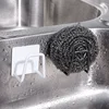 Kitchen Stainless Steel Sink Sponges Holder Self Adhesive Drain Drying Rack Kitchen Wall Hooks Accessories Storage Organizer 1